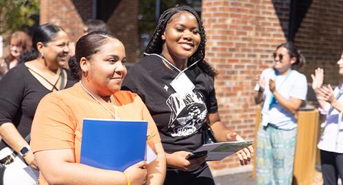 Students at Commencement